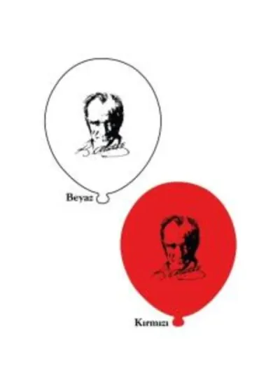 Atatürk Baskılı Kırmızı Beyaz Balon 5'li Paket