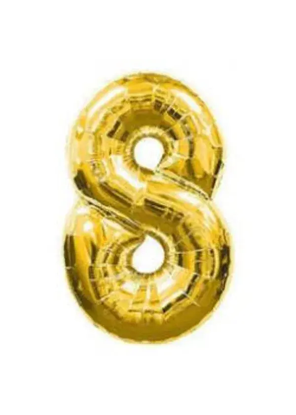 8 Rakam Folyo Balon Altın 40cm