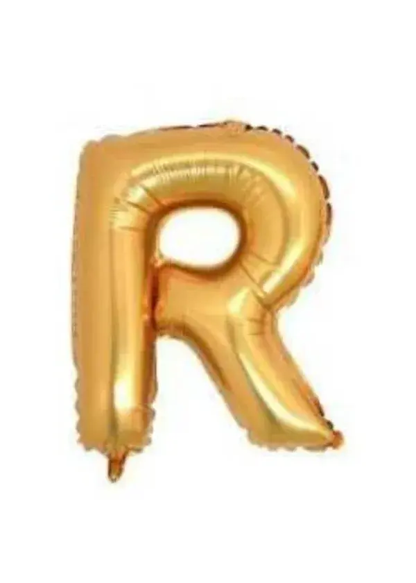 R Harf Folyo Balon Altın 40cm