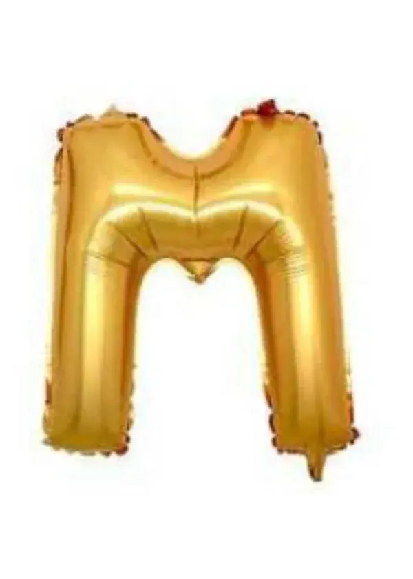M Harf Folyo Balon Altın 40cm