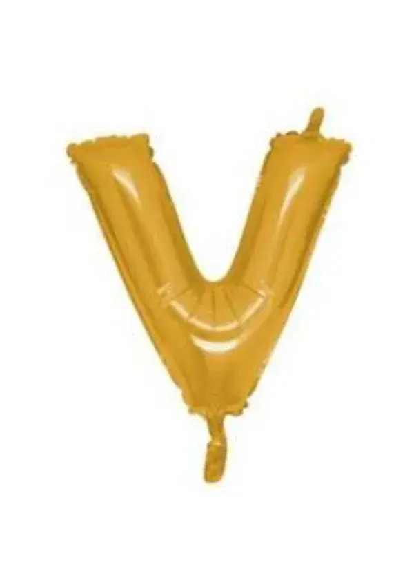 V Harf Folyo Balon Altın 100cm
