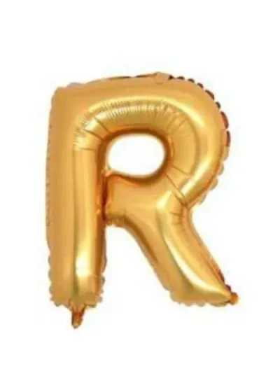 R Harf Folyo Balon Altın 100cm