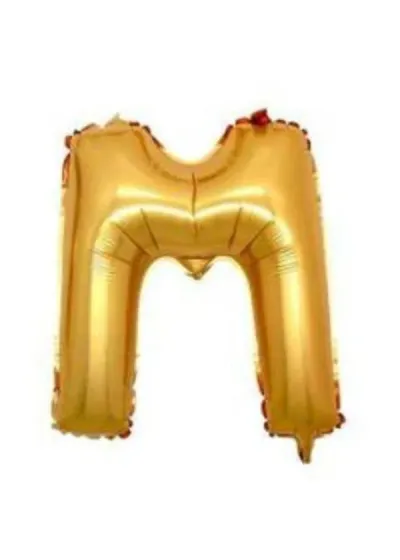 M Harf Folyo Balon Altın 100cm