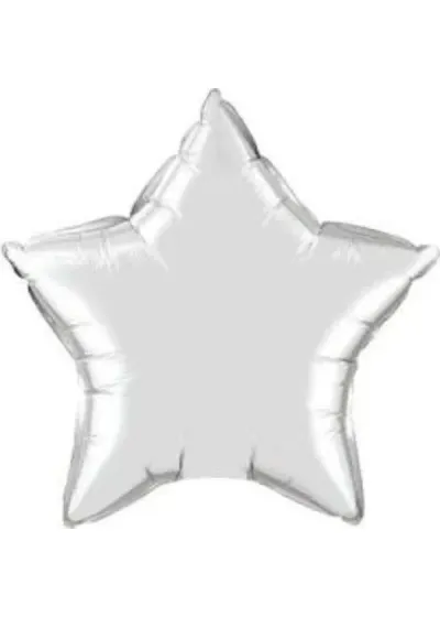 Gümüş Yıldız Folyo Balon 45cm