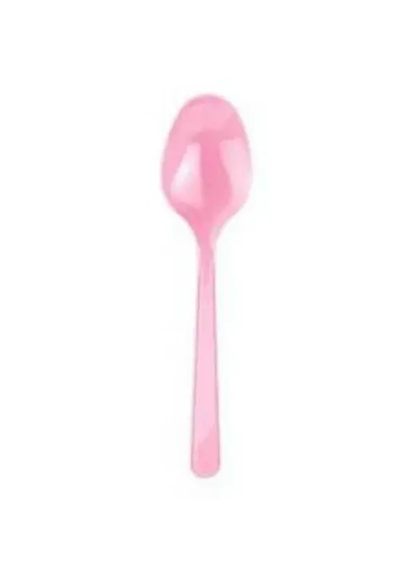 Pembe Plastik Kaşık 24'lü
