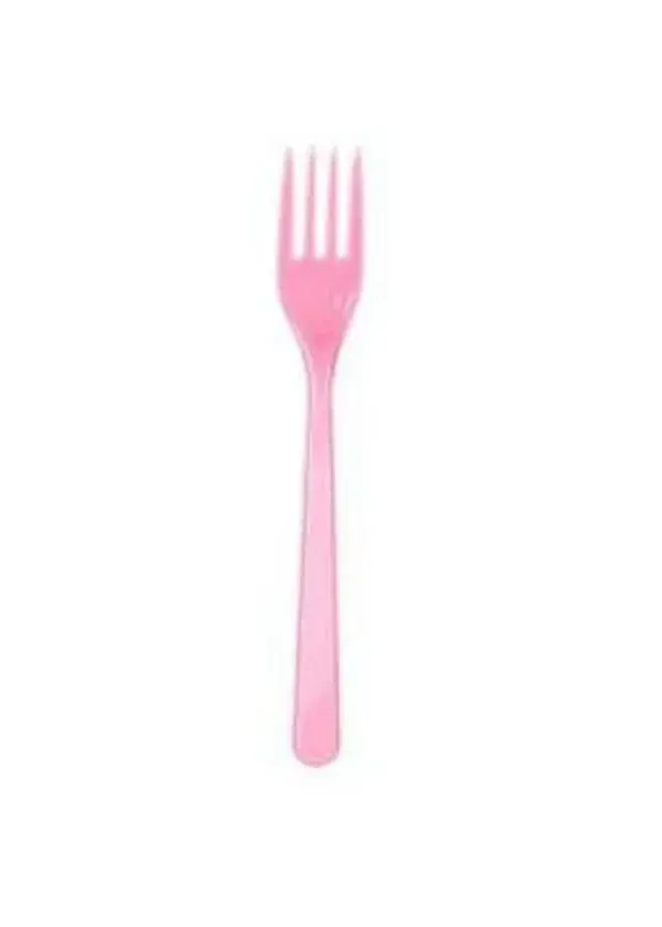Pembe Plastik Çatal 24'lü