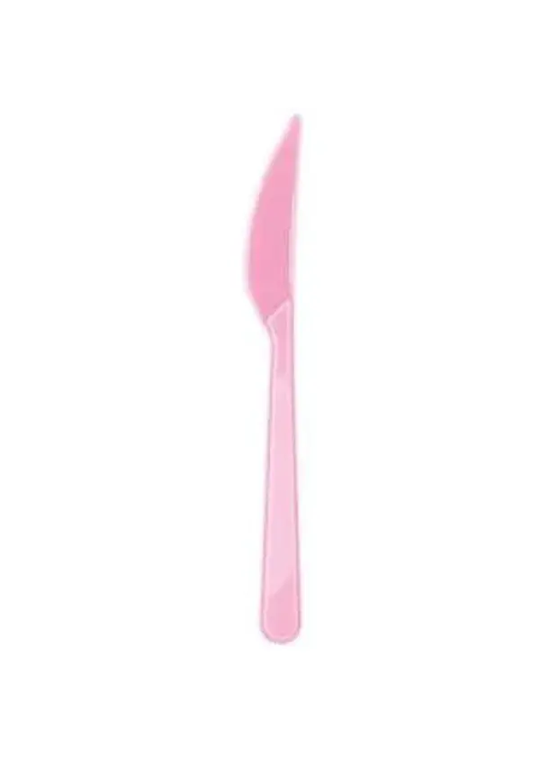 Pembe Plastik Bıçak 24'lü