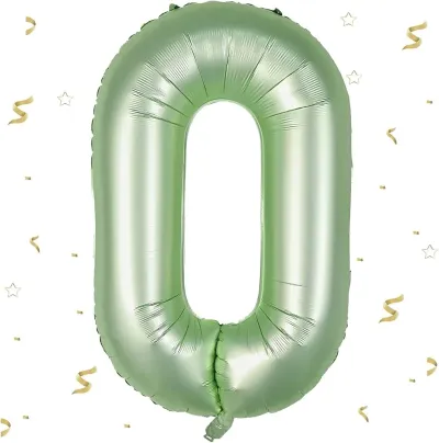 0 Rakam Folyo Balon Yeşil 75cm