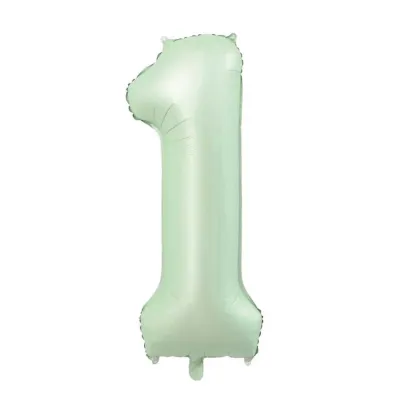 1 Rakam Folyo Balon Yeşil 75cm
