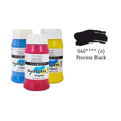 Daler Rowney System 3 Original Akrilik Boya PROCESS BLACK