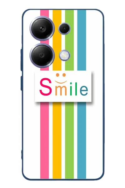 Poco X7 Pro Uyumlu Smile Gökkuşağı Baskılı Silikon Kılıf