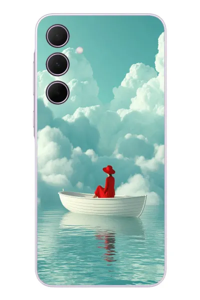 Samsung Galaxy A35 Uyumlu Teknede Kadın Baskılı Silikon Kılıf