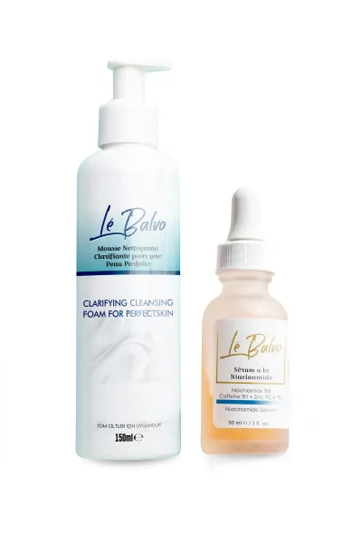 Yüz Temizleme Köpüğü + Gözenek Sıkılaştırıcı Akne Gidermeye Yardımcı Serum