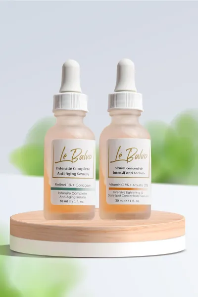 Serum(vitamin C 5%+arbutin 25) + Yaşlanma Karşıtı Serum (retinol %1 Colagen)
