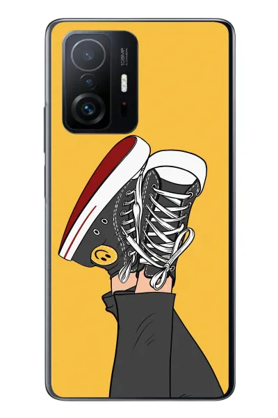 Xiaomi Mi 11 T-11 T Pro Uyumlu Smile Ayakkabı Baskılı Silikon Kılıf