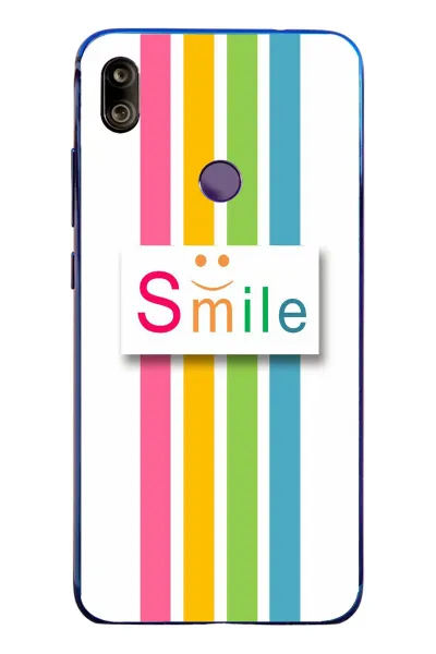 Redmi Note 7 Uyumlu Smile Gökkuşağı Baskılı Silikon Kılıf