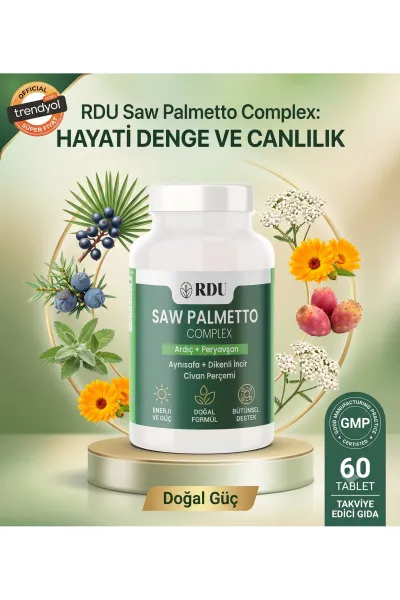 Saw Palmetto Complex Ardıç Civanperçemi Dikenli Incir Aynısafa Peryavşan 60 Tablet