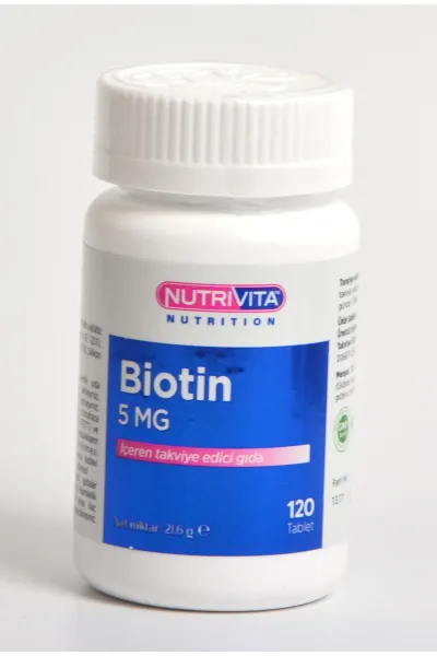 120 Tablet 5 Mg Biotin Nutrivita Nutrition
