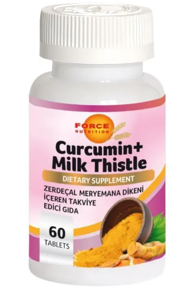Curcumin Milk Thistle 60 Tablet Kurkumin Zerdeçal Meryemana Dikeni
