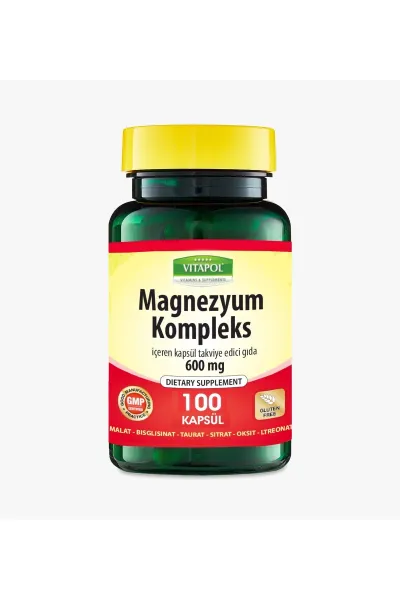 Vitapol Magnezyum Malat Bisglisinat Taurat L-treonat Oksit 100 Kapsül