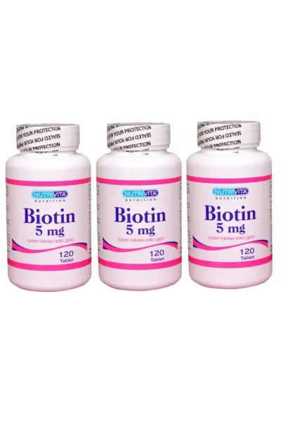 Biotin 5 Mg 120 Tablet 3 Adet