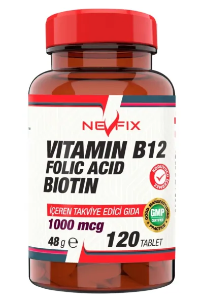 Folik Asit D-biotin Vitamin B12 120 Tablet