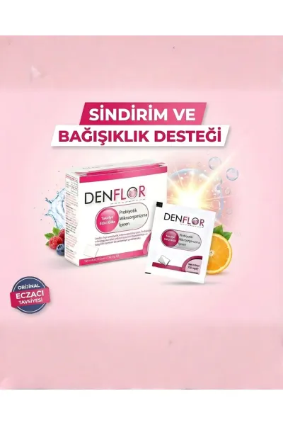 Denflor Probiyotik Saşe - Sindirim ve Bağışıklık Sistemi Desteği (10 Saşe x 750mg)