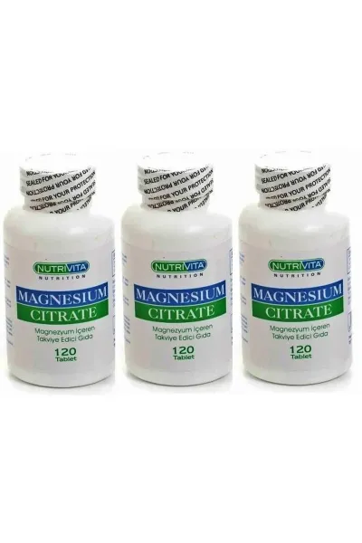 Magnesium Citrate 250 Mg 120 Tablet 3 Adet