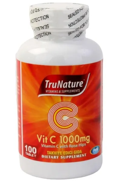 C Vitamini 1000 Mg Kuşburnu Ekstresi 100 Tablet Vitamin C Rose Hips