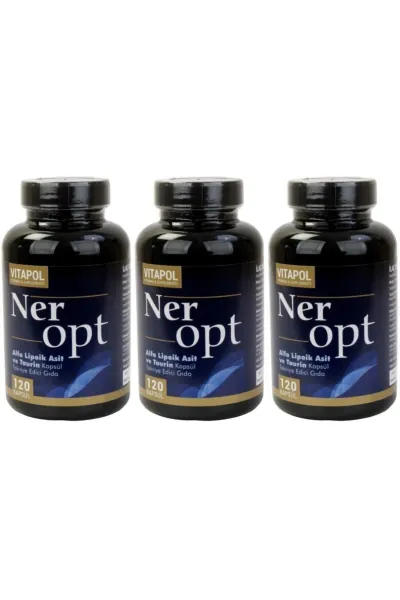 Ner Opt Alfa Lipoik Asit Taurin Complex 120 Kapsül X 3 Kutu 360 Kapsül