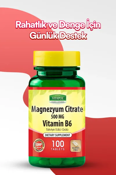 Magnezyum Sitrat 500 Mg B6 Vitamini Magnesium Citrat