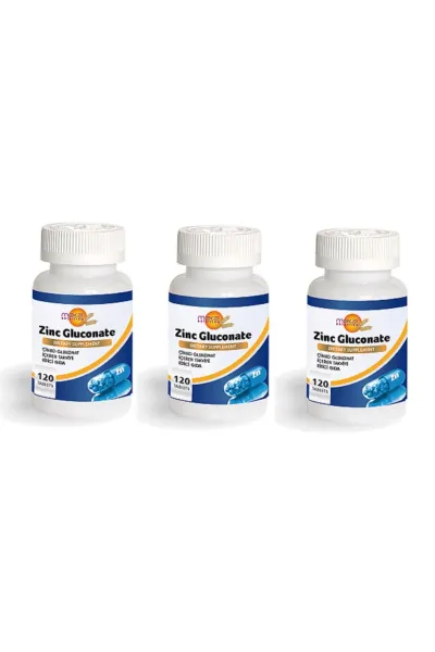 Zinc Gluconate 120 Tablet - Çinko Glukonat 3 Kutu
