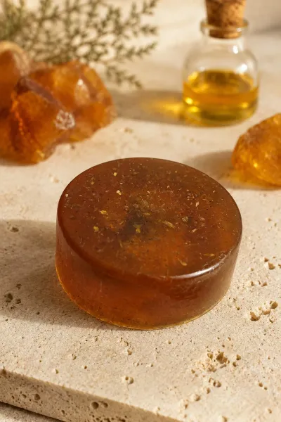 Amber Sabunu El Yapımı Doğal Amber Kokulu Katı Sabun