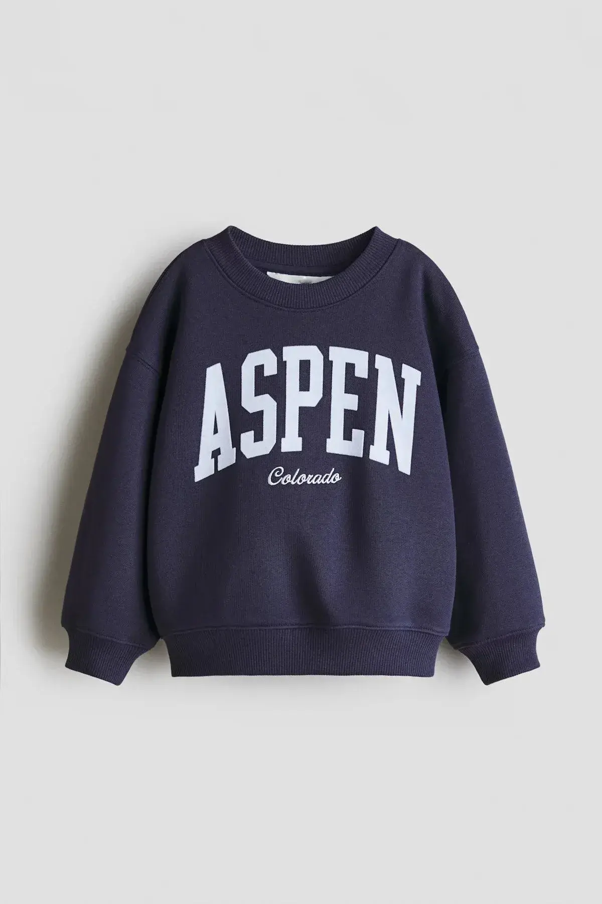 erkek bebek cocuk yazili lacivert sweatshirt ZEYDER2338