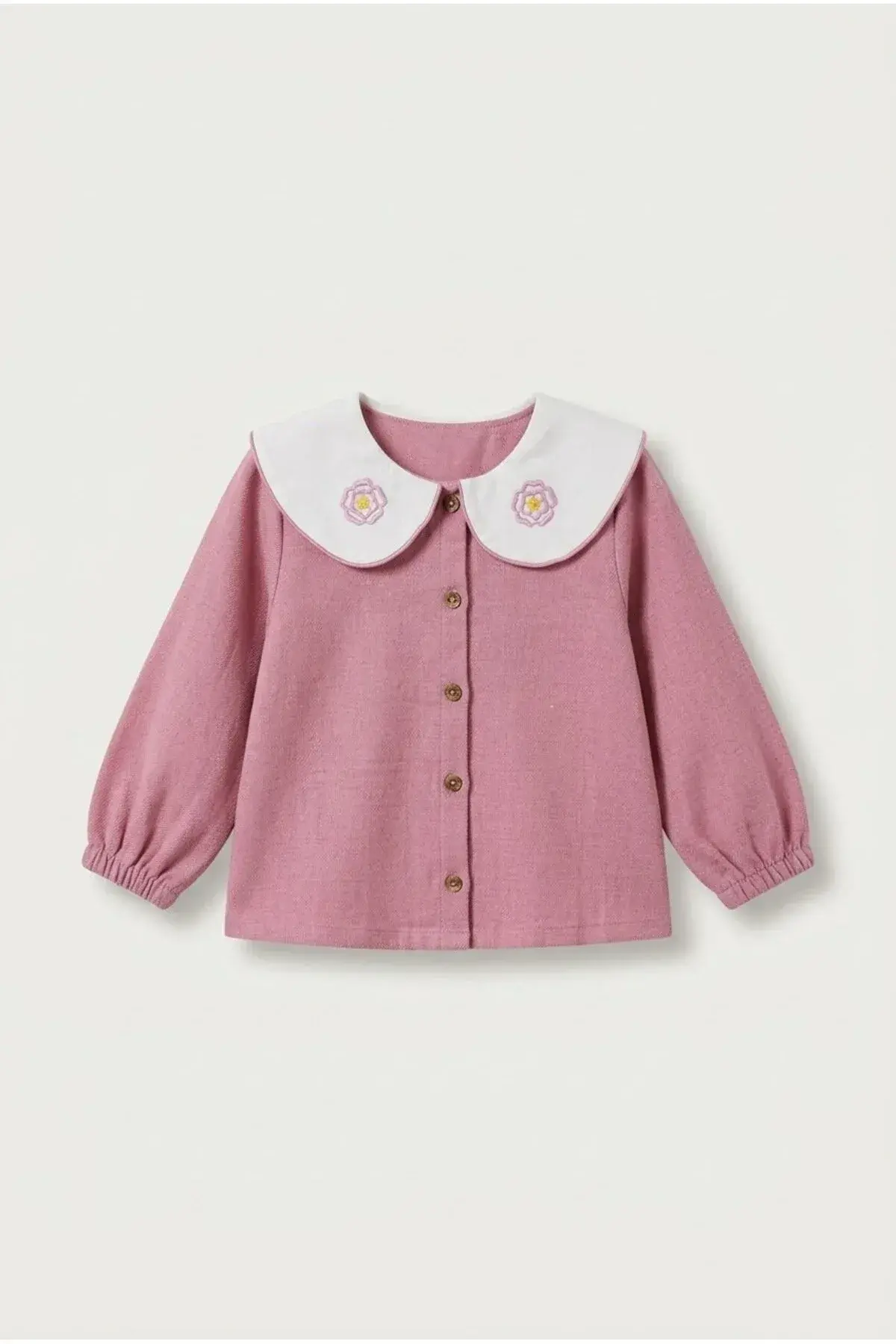 kiz bebek cicek yakali gomlek ZEYDER2315