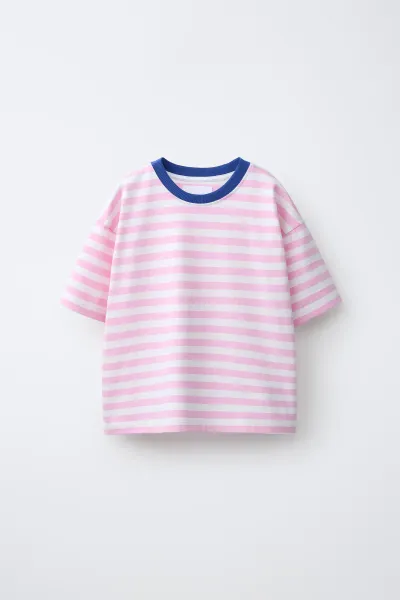 Kız Çocuk Çizgili T-Shirt
