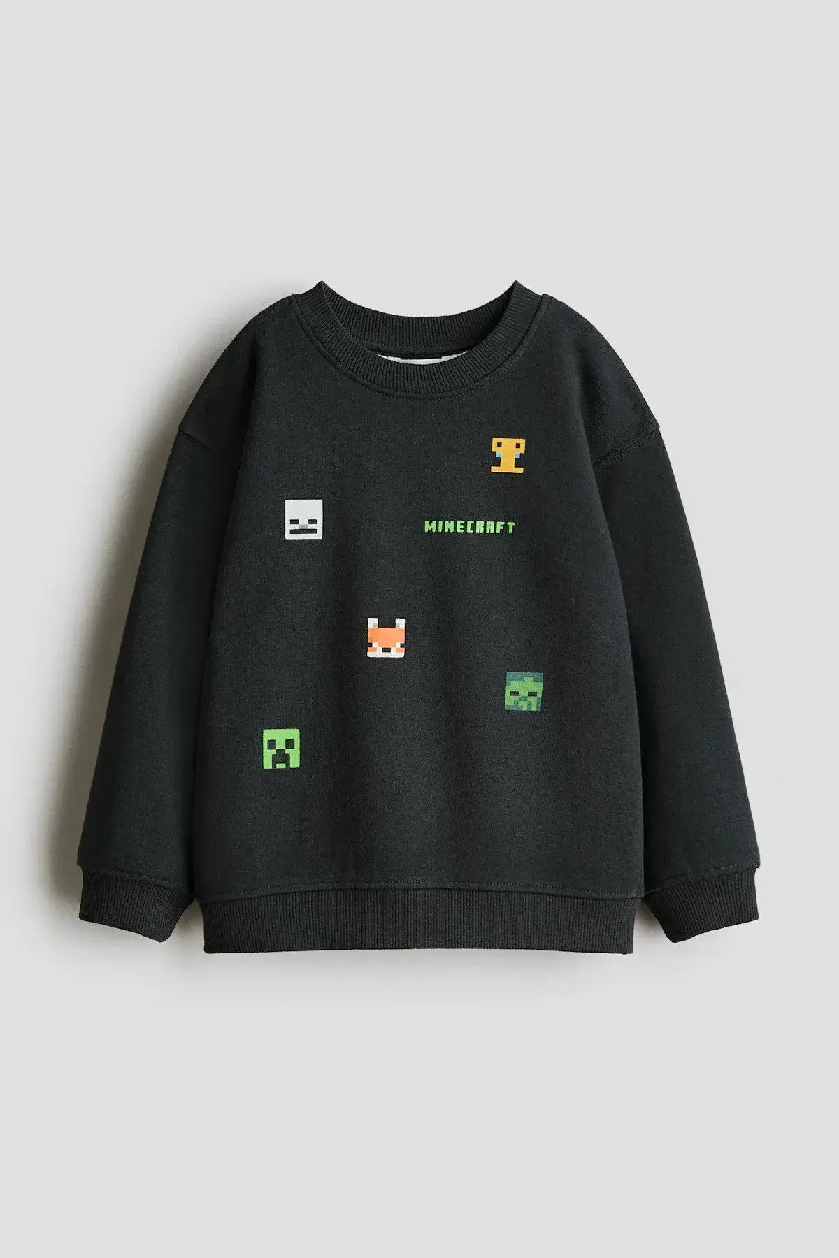 erkek cocuk pikselli siyah sweatshirt ZEYDER2332