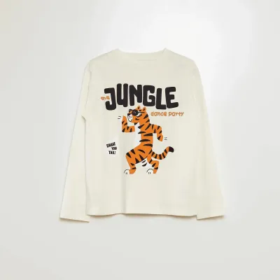 Erkek Çocuk Baskılı İnce Uzun Kollu T-Shirt