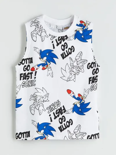 Erkek Çocuk Baskılı Sıfır Kol T-Shirt