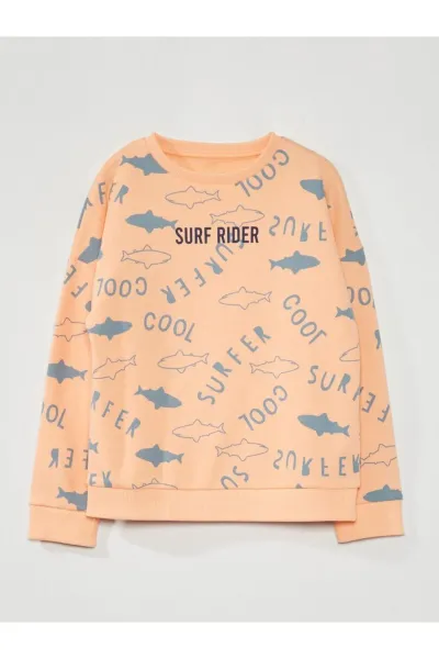 Erkek Çocuk Baskılı Sweatshirt