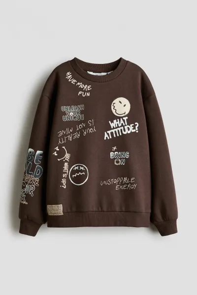 Erkek Çocuk Baskılı Sweatshirt