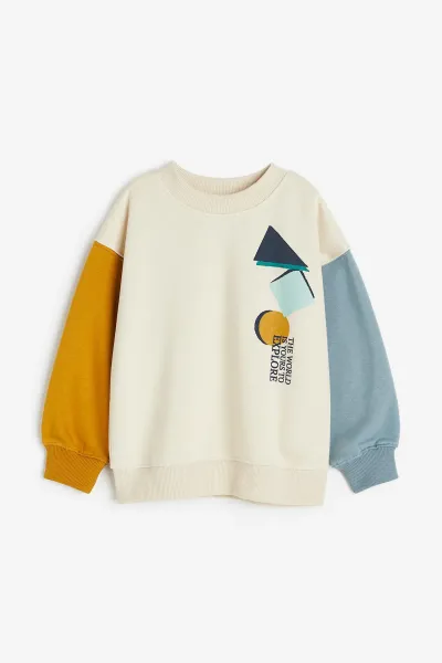 Erkek Çocuk Blok Renkli Sweatshirt