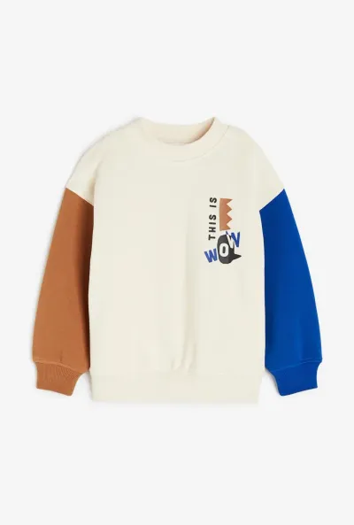 Erkek Çocuk Blok Renkli Sweatshirt