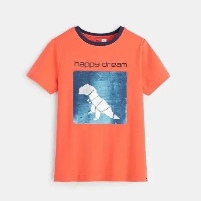 Erkek Çocuk Çift Yönlü Pullu T-Shirt