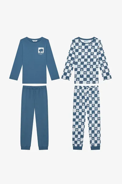 Erkek Çocuk İkili Pijama Takımı