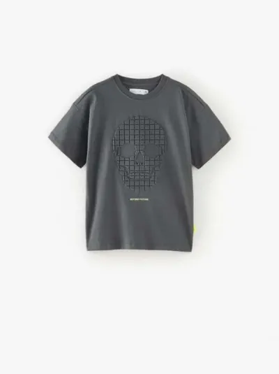 Erkek Çocuk Kabartma Baskılı T-Shirt