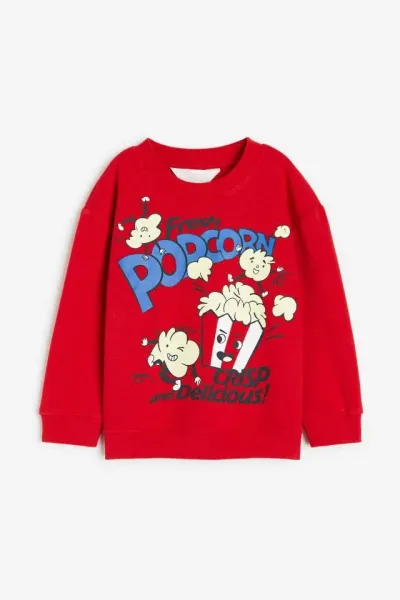 Erkek Çocuk Popcorn Baskılı Sweatshirt