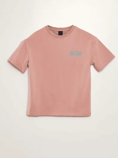Erkek Çocuk Sırtı Baskı Detaylı T-Shirt