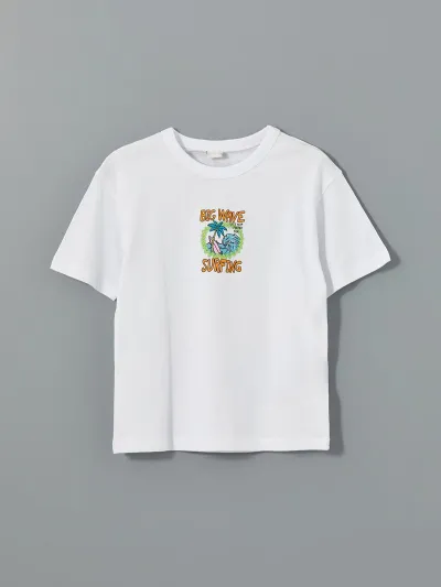 Erkek Çocuk Sırtı Baskılı T-Shirt