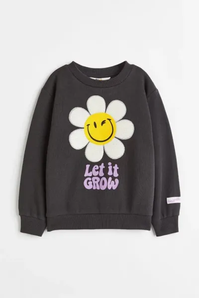 Kız Bebek Baskılı Sweatshirt